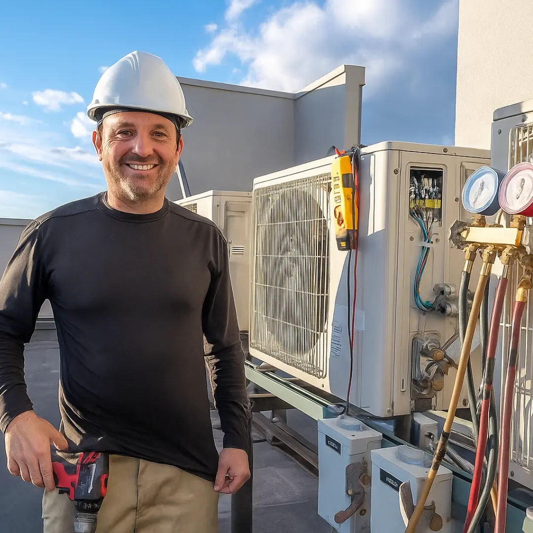 Personne examinant des documents de subventions pour thermopompe